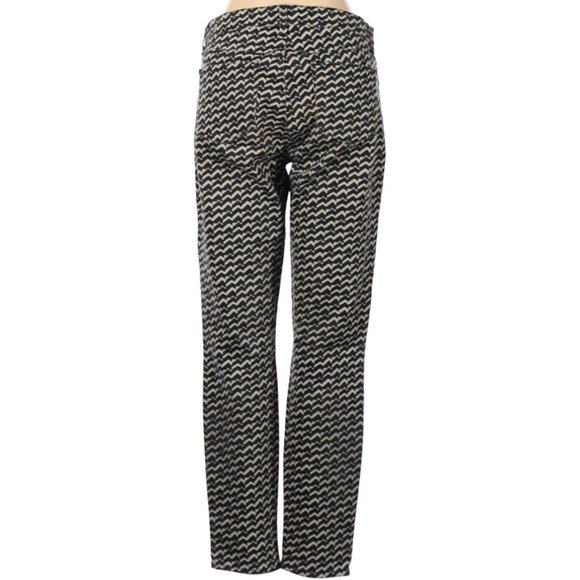 J Brand Jeans Blue White Zig Zag Straight Leg Mid Rise Sz 27 #457 - Picture 2 of 2